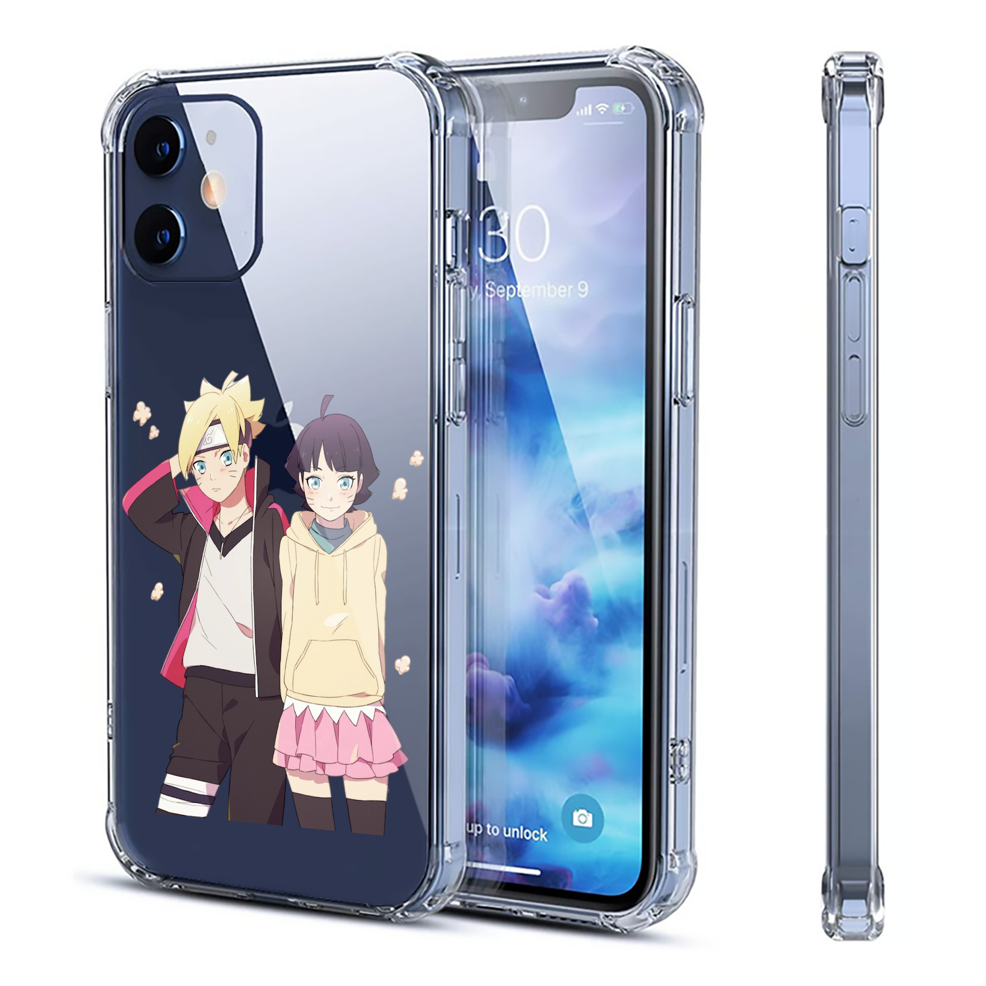 （画像用） NARUTO -ナルト- うずまき ボルト Uzumaki Boruto 【iPhone 12シリーズ対応】透明スマホケース（クリアソフトケース）